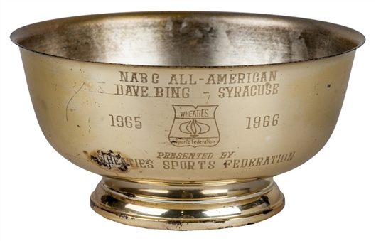 1965-1966 Dave Bing NABC All-American Cup Award Presented by Wheaties Sports Federation (Bing LOA)